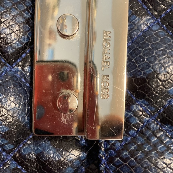 MK blue and black snake skin purse - Picture 2 of 6